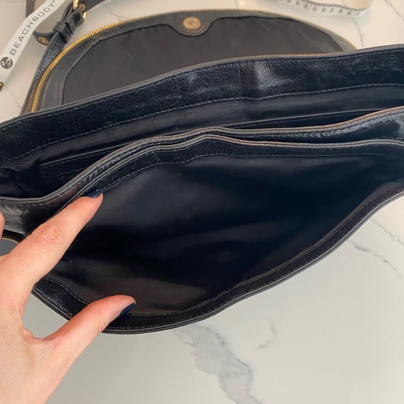 Badgley mischka cross body leather black satchel - Picture 8 of 16